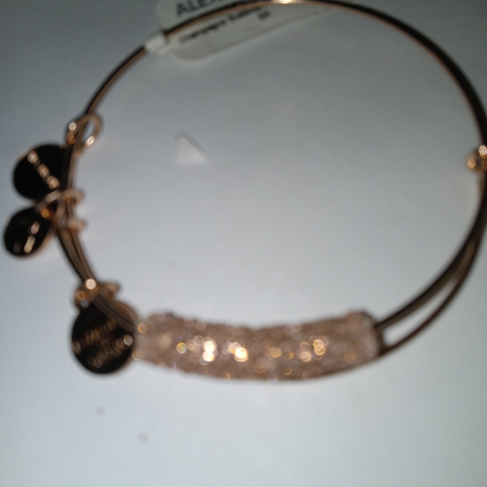 Alex and Ani real stone crystal Barcelona brand new gold tone